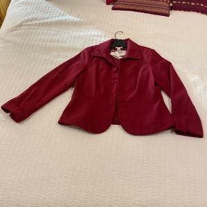 Chico’s Smooth Plush Kelly Ann Jacket - Size 8/Medium (CABERNET)